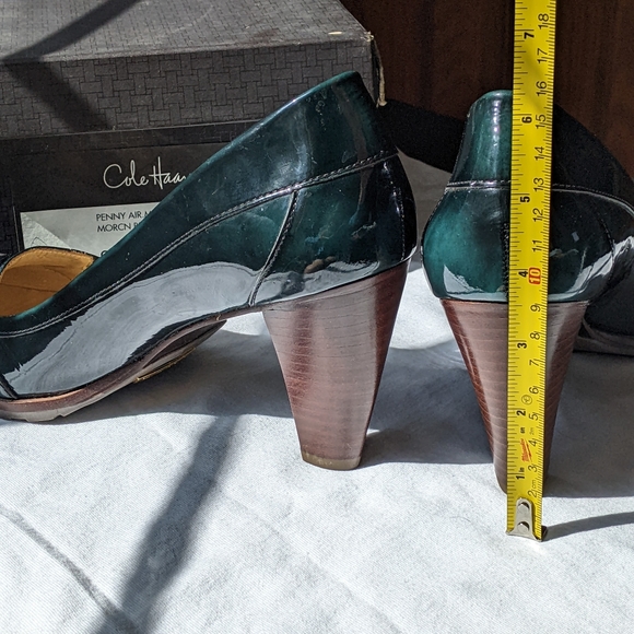 Cole Haan Nike Air sole Moroccan Blue Patent Leather Heels - Picture 11 of 11